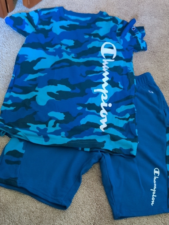 Champion Other - Champion Blue Camo Short Sleeve Top and Shorts Large